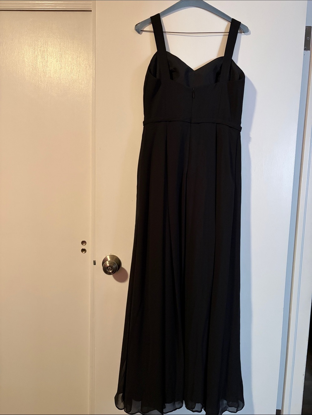 Azazie Black Maxi Dress with Wide Support Straps - Picture 2 of 2